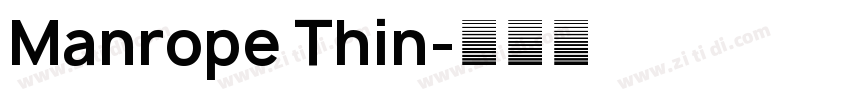 Manrope Thin字体转换